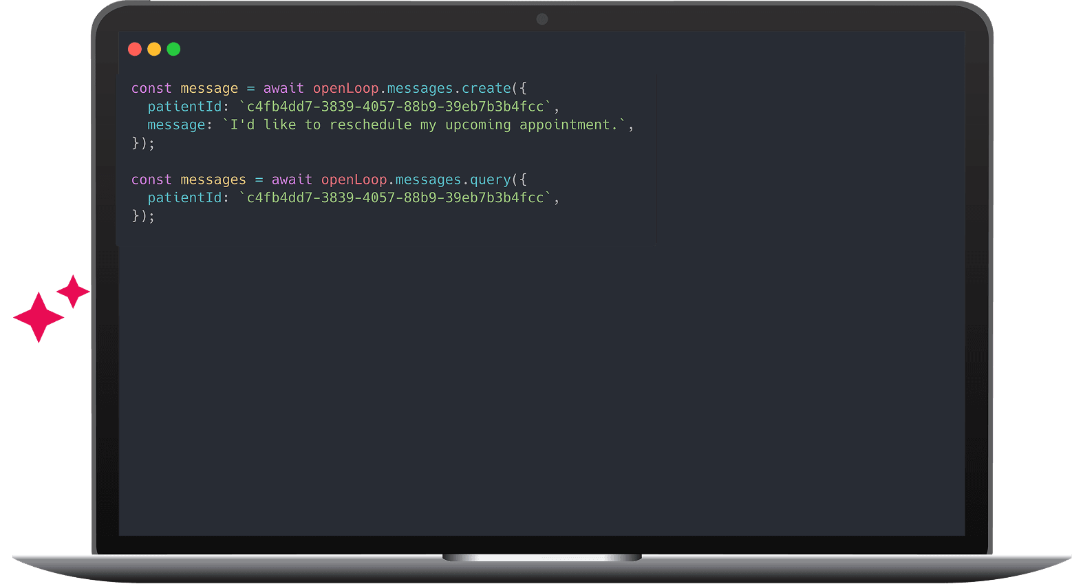 Laptop displaying code on the screen